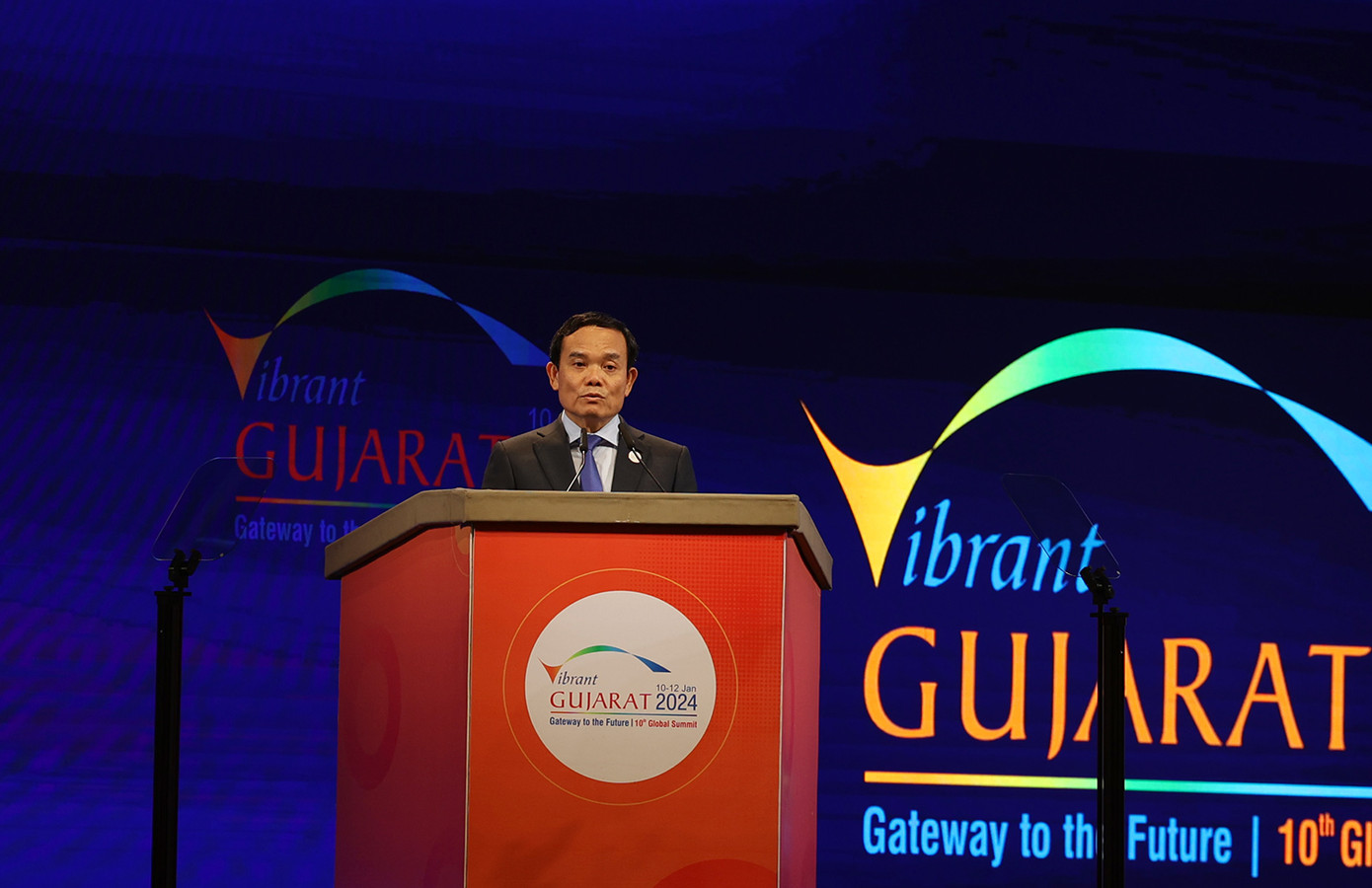 Phó Thủ tướng Trần Lưu Quang phát biểu tại hội nghị. (Ảnh: Mofa) Phó Thủ tướng Trần Lưu Quang phát biểu tại hội nghị. (Ảnh: Mofa)