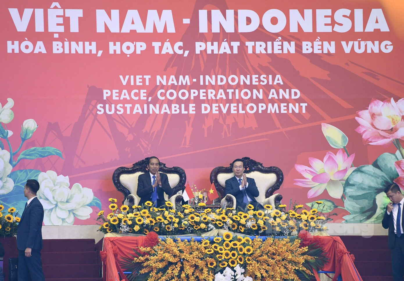 Hoạt động diễn ra nhân chuyến thăm cấp Nhà nước của Tổng thống Indonesia. (Ảnh: Như Ý)