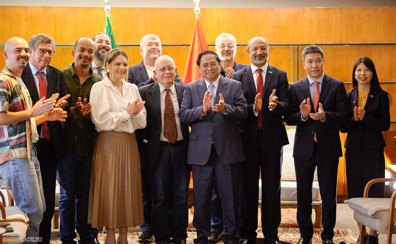 Thủ tướng Phạm Minh Chính trong một cuộc gặp gỡ những người bạn của Việt Nam. (Ảnh: VUFO) Thủ tướng Phạm Minh Chính trong một cuộc gặp gỡ những người bạn của Việt Nam. (Ảnh: VUFO)