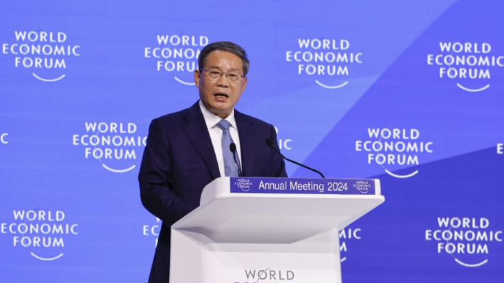 Thủ tướng Trung Quốc Lý Cường phát biểu tại WEF Davos 2024. (Ảnh: CNBC)