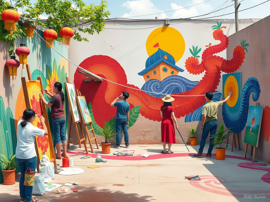 Cuộc thi “Người thợ tinh hoa” là nơi người thợ sơn có thể phô bày kỹ năng, sự khéo léo, tính nghệ thuật cao. (Ảnh minh hoạ AI).