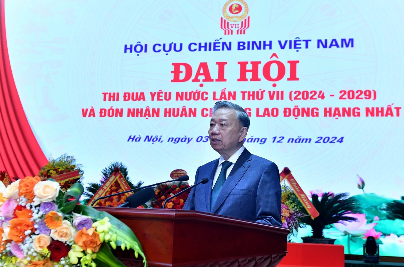 Tổng Bí thư Tô Lâm phát biểu tại đại hội.