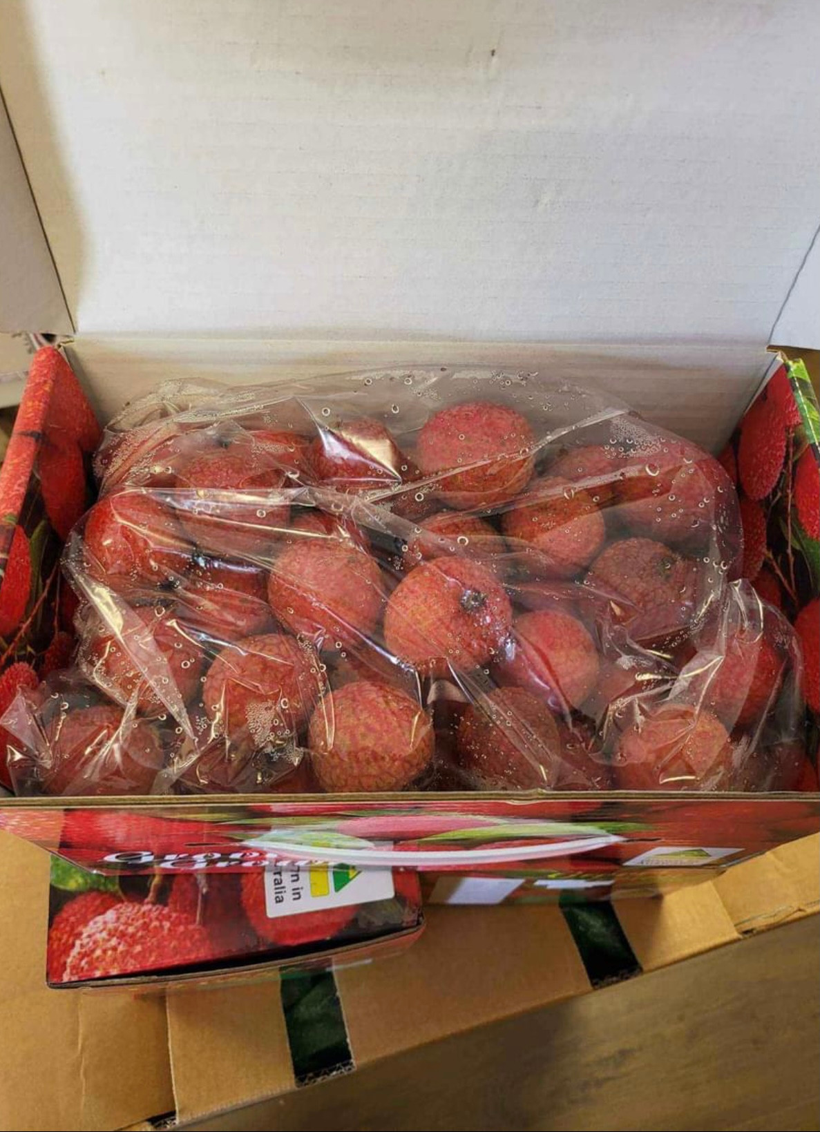 Vải thiều Úc được rao bán rầm rộ trên chợ mạng với giá gần 1,3 triệu đồng/kg. Vải thiều Úc được rao bán rầm rộ trên chợ mạng với giá gần 1,3 triệu đồng/kg.