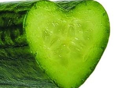 Dưa chuột hình trái tim ở Anh. (Ảnh: Internet)