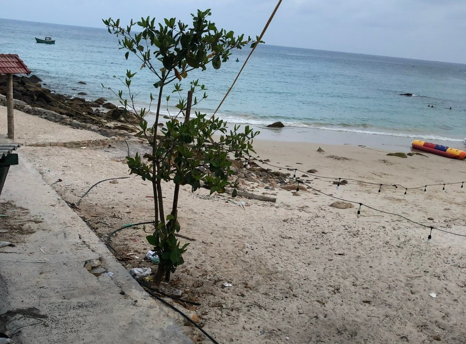 Nhiều khu vực bãi biển trên đảo Bình Ba cũng đã được địa phương cho dọn dẹp rác.