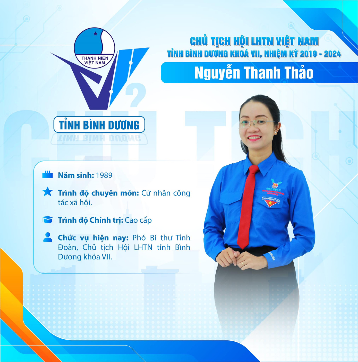Tân Chủ tịch Hội LHTN Việt Nam tỉnh Bình Dương