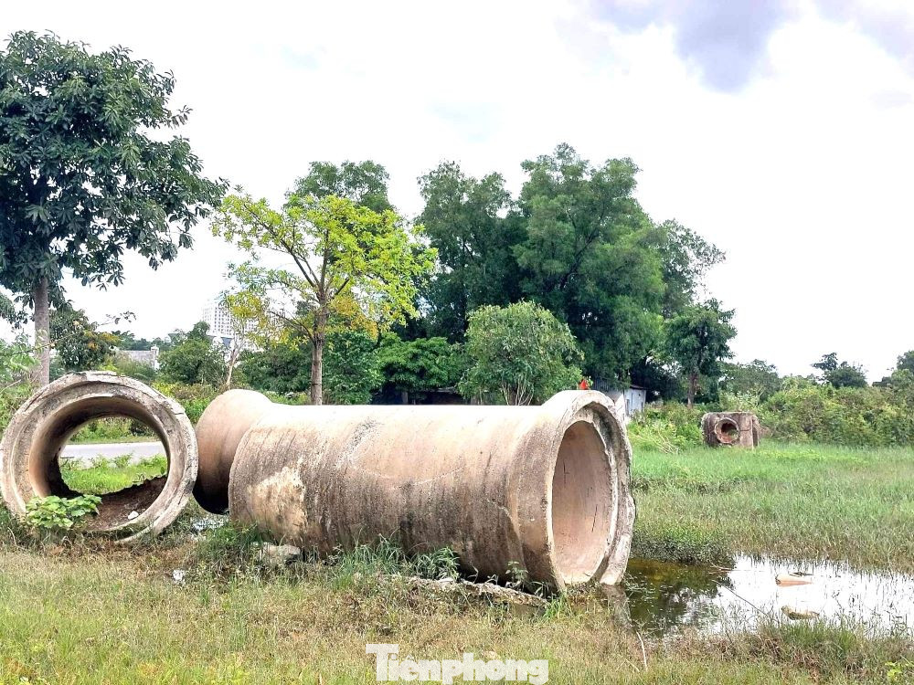 Theo ghi nhận của phóng viên Tiền Phong, bên trong khu dân cư hiện nay là bãi đất trống đầy cỏ dại. Nhiều tuyến đường nội bộ đã được xây dựng nhưng xuống cấp, hư hỏng.