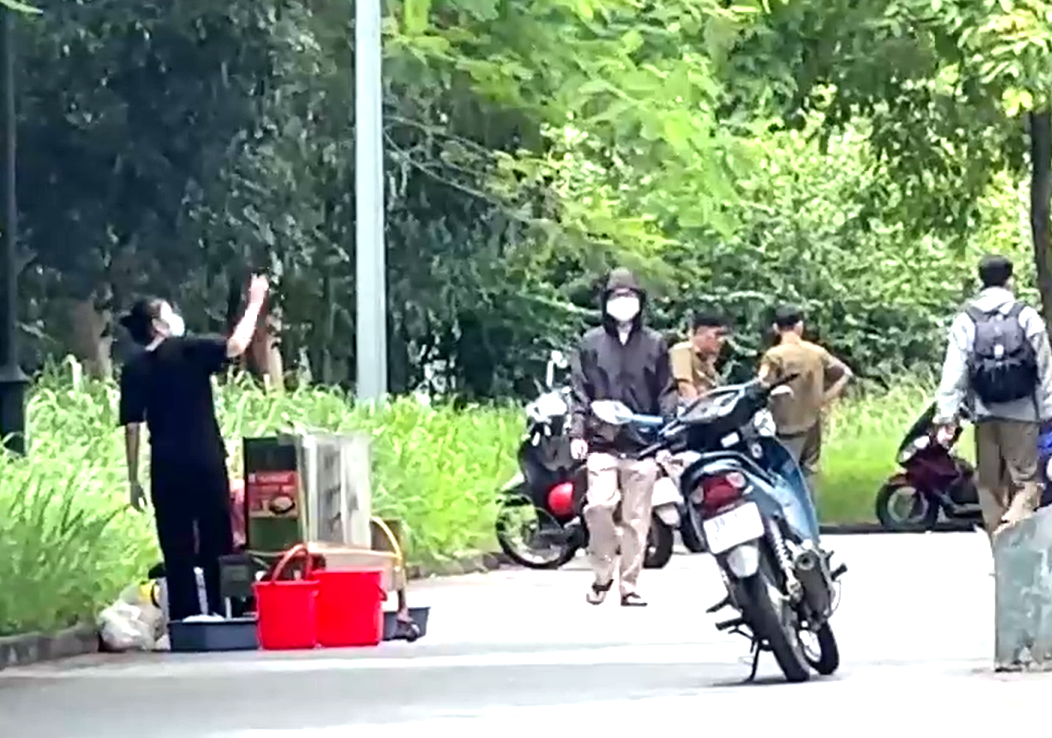 Khu vực phát hiện thi thể nam sinh.