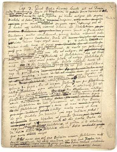 Những ký hiệu kỳ lạ trong tập bản thảo về “Ngày tận thế” của Isaac Newton