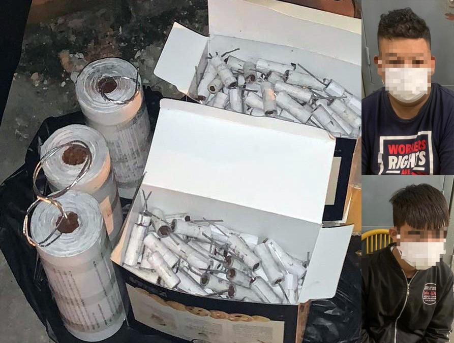 Tang vật thu giữ cùng 2 đối tượng. Ảnh: Công an TP Hà Nội