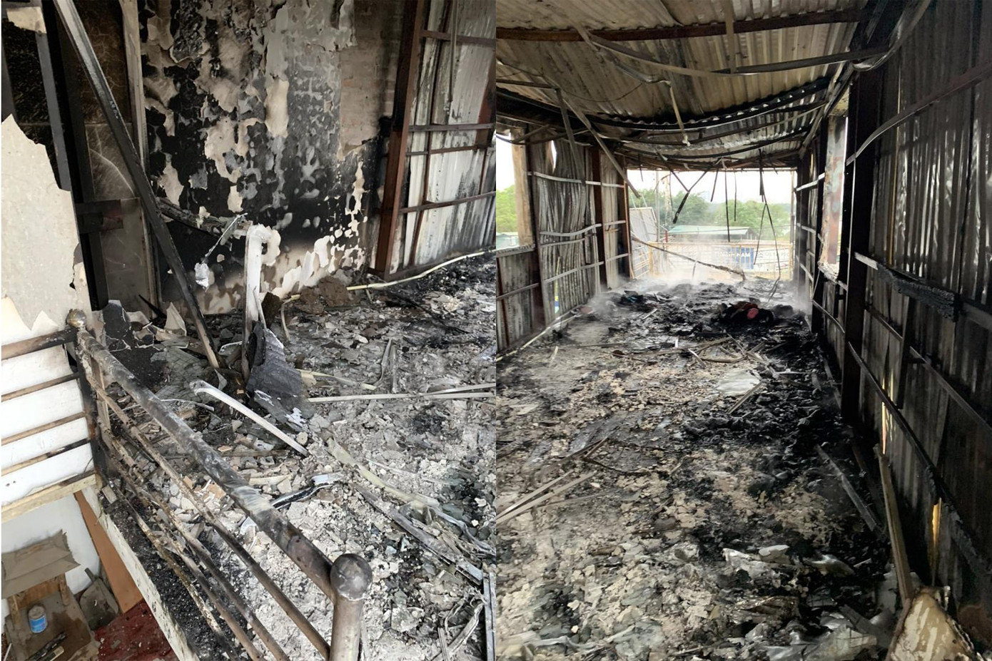 Hiện trường vụ cháy.