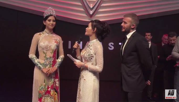 Hoa hậu Tiểu Vy và David Beckham xuất hiện bên xe Vinfast ảnh 4