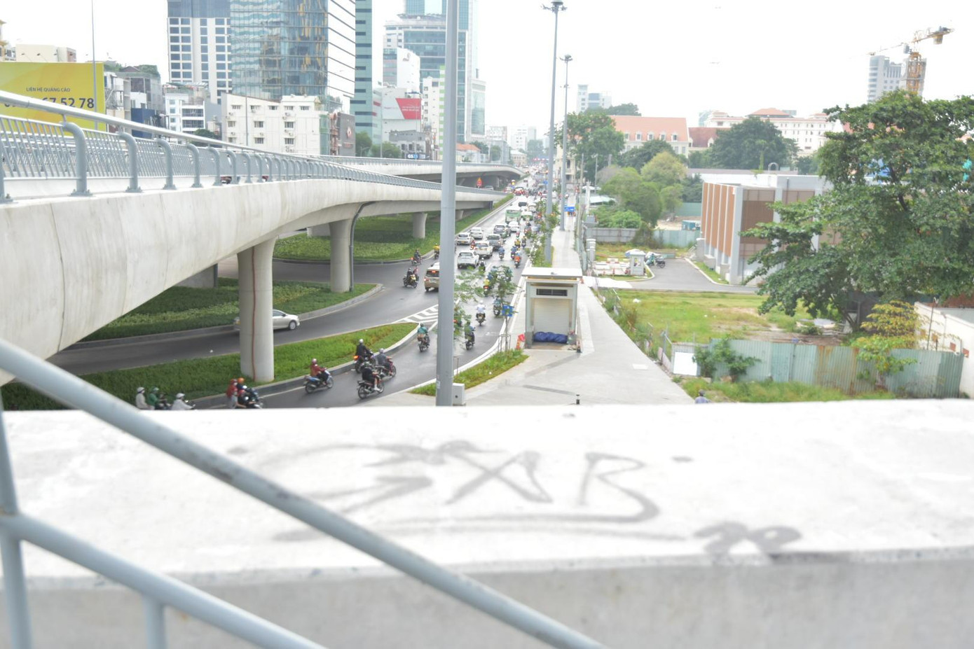 Hình ảnh cầu Thủ Thiêm 2 sau khi xóa những nét vẽ bẩn nhằng nhịt ảnh 7