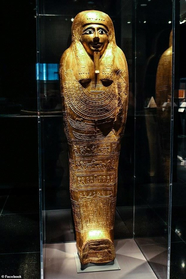 Quan tài bằng vàng nghìn năm tuổi bị đánh cắp được Mỹ trả về Ai Cập ảnh 1