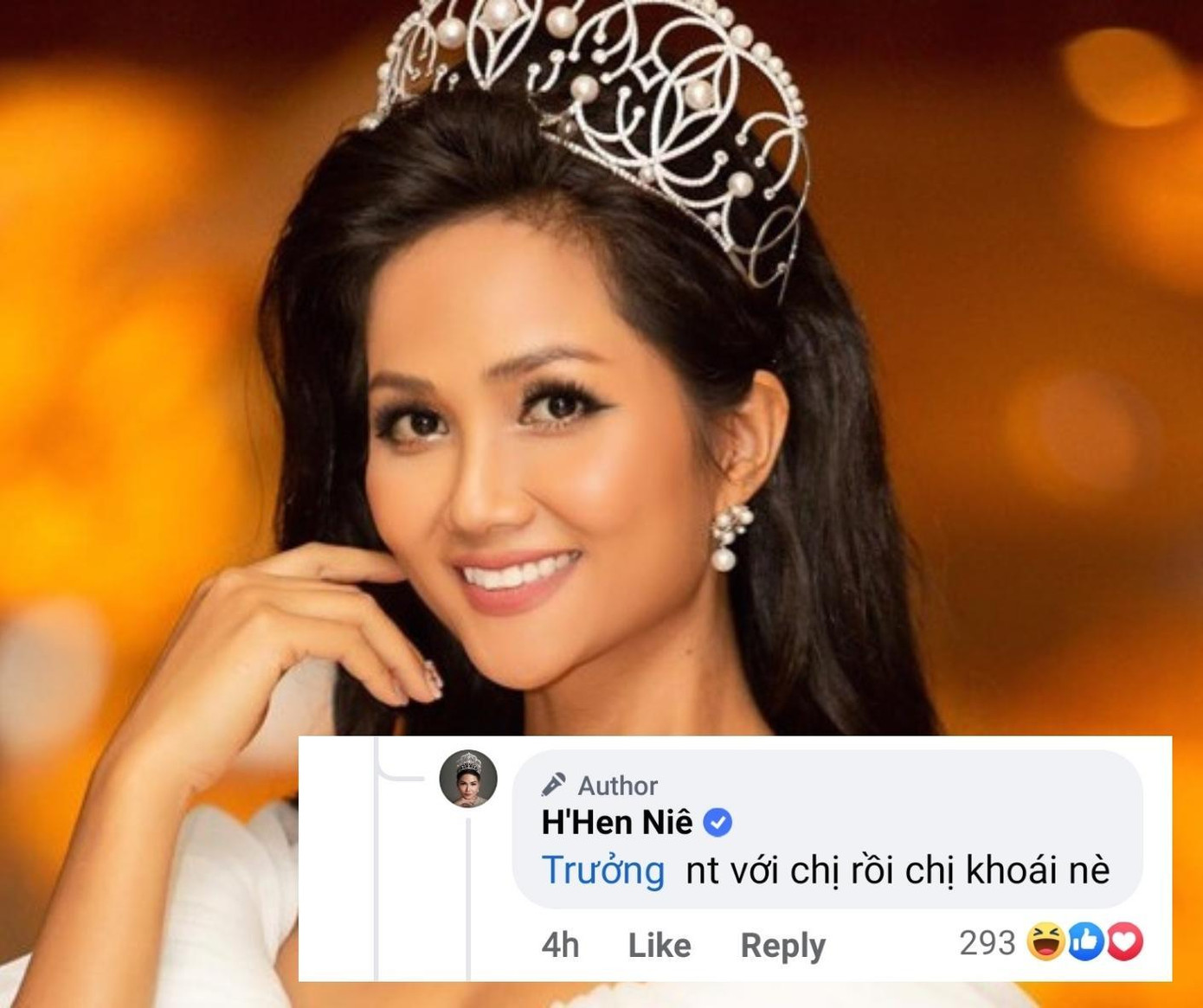 Hoa hậu H'Hen Niê cho biết đã nhắn tin cùng Á hậu 2 Miss Universe 2018.