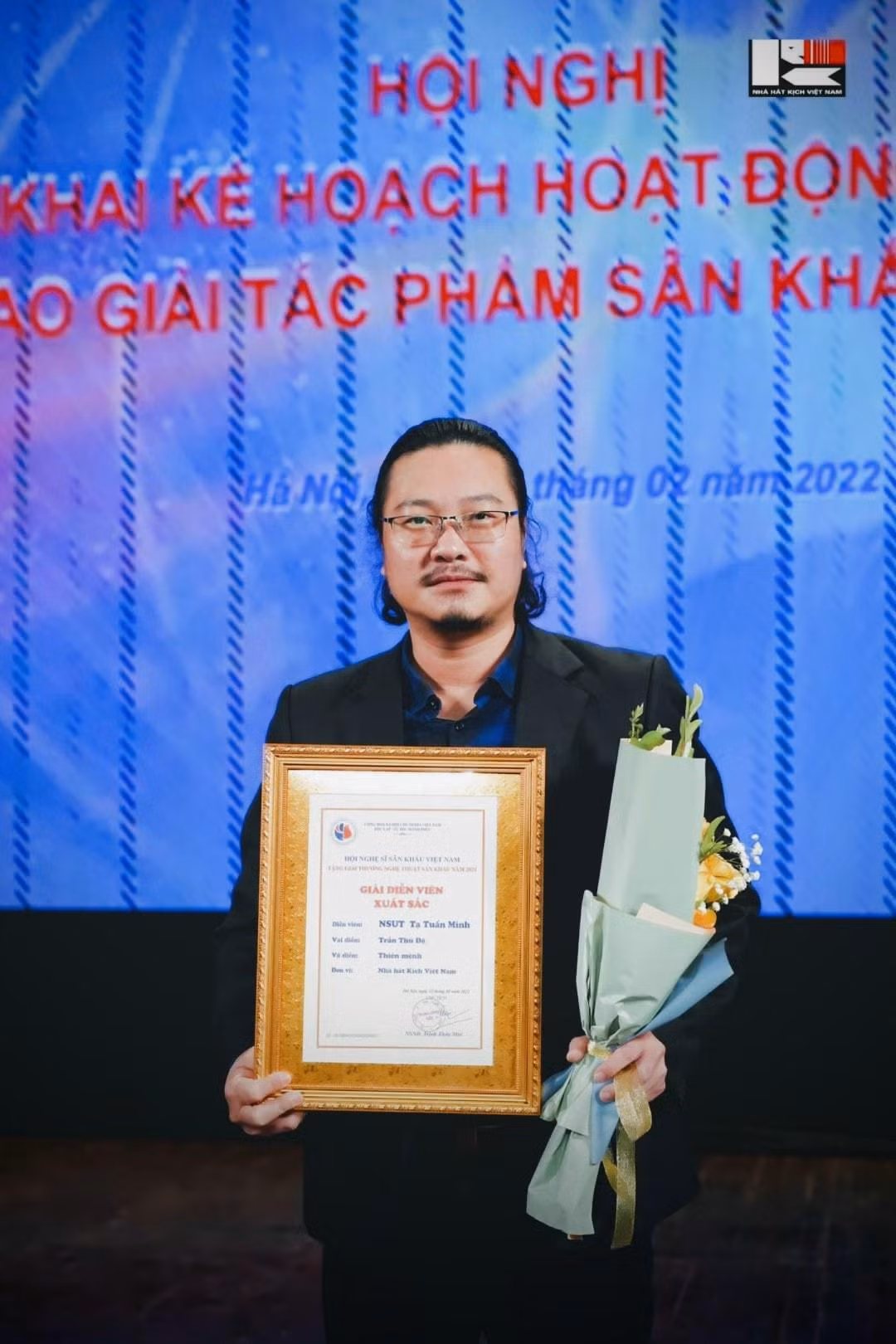 NSƯT Tạ Tuấn Minh, một trong 7 gương mặt diễn viên xuất sắc năm 2021.
