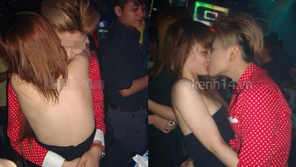 Học chị gái lối sống phóng khoáng, cô em gái Phương Trang cũng nhiều lần ôm ấp bạn đồng giới trong bar khiến dư luận được phen xôn xao, mới đây, nhiều thông tin còn cho rằng Phương Trang đang hẹn hò bạn đồng giới. Ảnh Kenh14