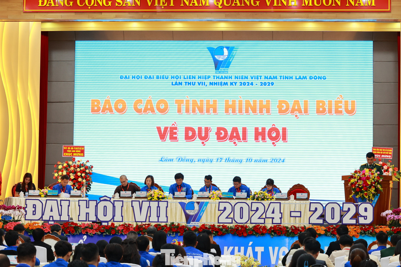 Toàn cảnh Đại hội đại biểu hội LHTN Việt Nam tỉnh Lâm Đồng lần thứ VII.