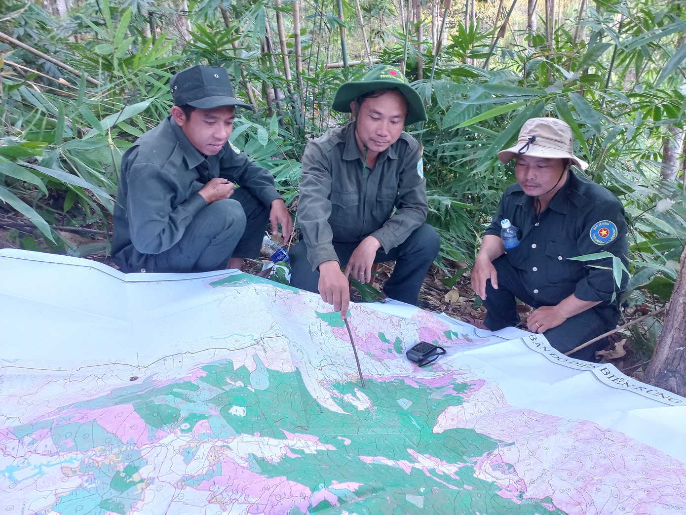 Lực lượng tập trung tuần tra vào nơi thường xuyên xảy ra khai thác gỗ trái phép và nguy cơ cháy rừng. Lực lượng tập trung tuần tra vào nơi thường xuyên xảy ra khai thác gỗ trái phép và nguy cơ cháy rừng.