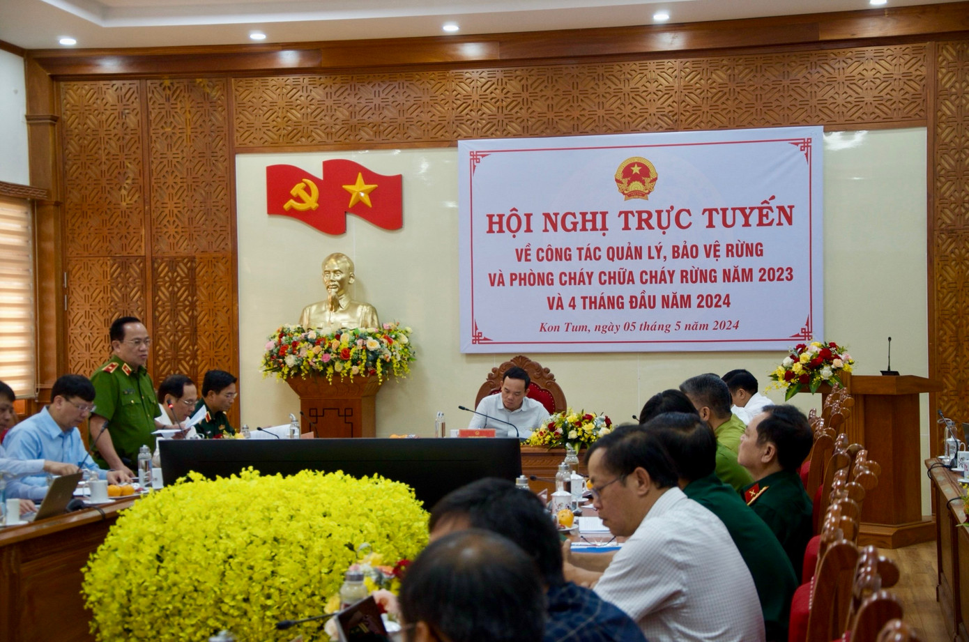 Toàn cảnh Hội nghị tại điểm cầu Kon Tum