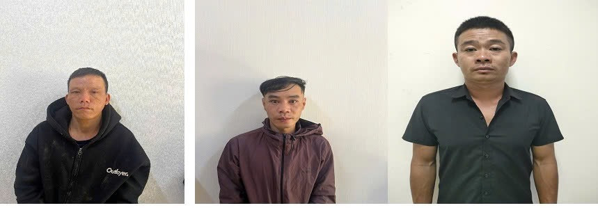 Ba đối tượng tại cơ quan Công an Ba đối tượng tại cơ quan Công an