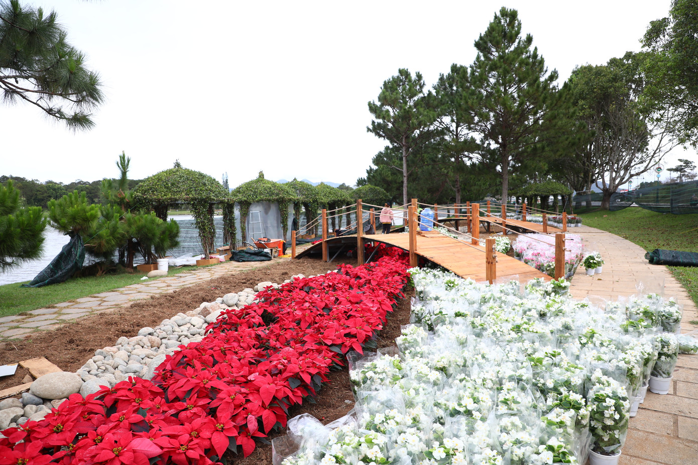 Nhiều tiểu cảnh dần được hoàn thiện. Nhiều tiểu cảnh dần được hoàn thiện.