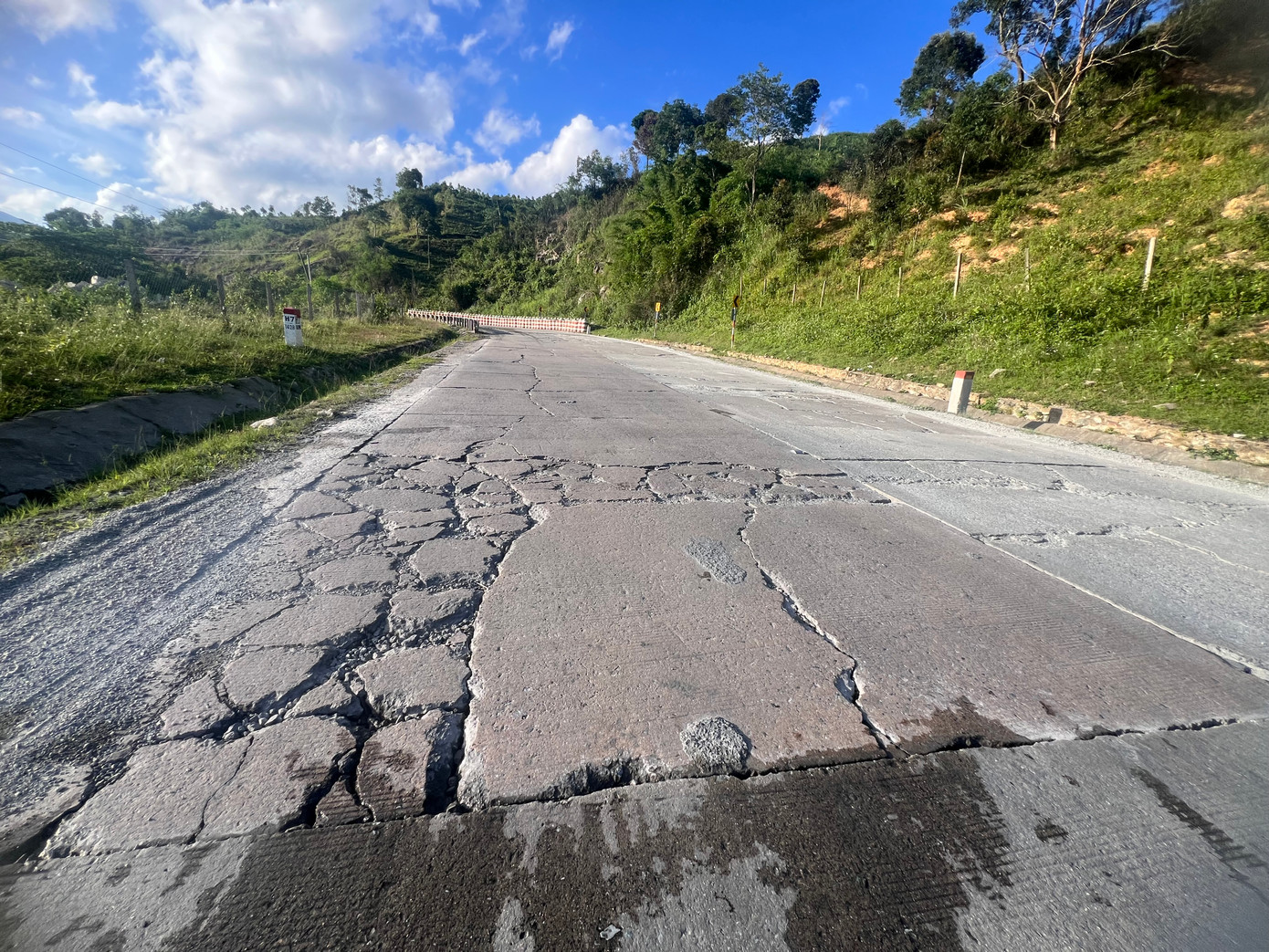 Nhiều vết nứt dài, chằng chịt tạo thành những rãnh sâu Nhiều vết nứt dài, chằng chịt tạo thành những rãnh sâu