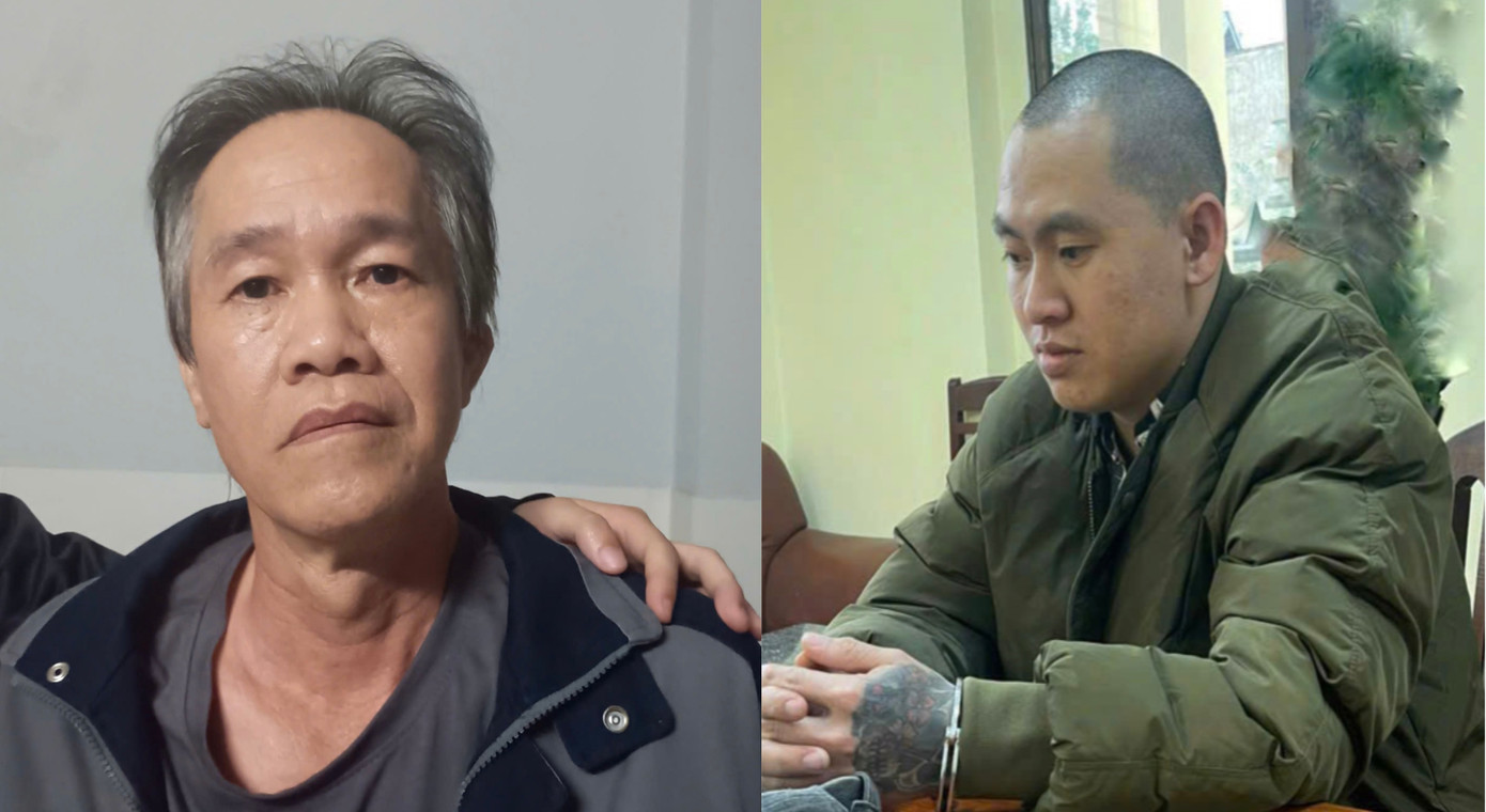 Đối tượng Nông Văn An (bên trái) và Lù Tuý Vinh (bên phải)