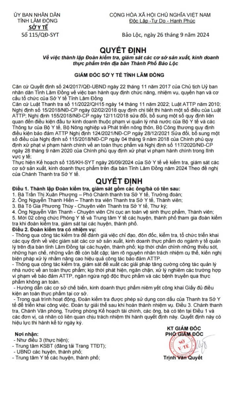 Văn bản giả mạo Sở Y tế tỉnh Lâm Đồng Văn bản giả mạo Sở Y tế tỉnh Lâm Đồng