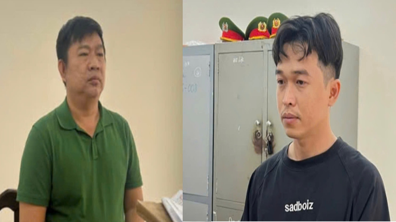 Bị can Đào Đình Tuấn (bên trái) và Lê Tuấn Anh (bên phải) tại cơ quan Công an Bị can Đào Đình Tuấn (bên trái) và Lê Tuấn Anh (bên phải) tại cơ quan Công an