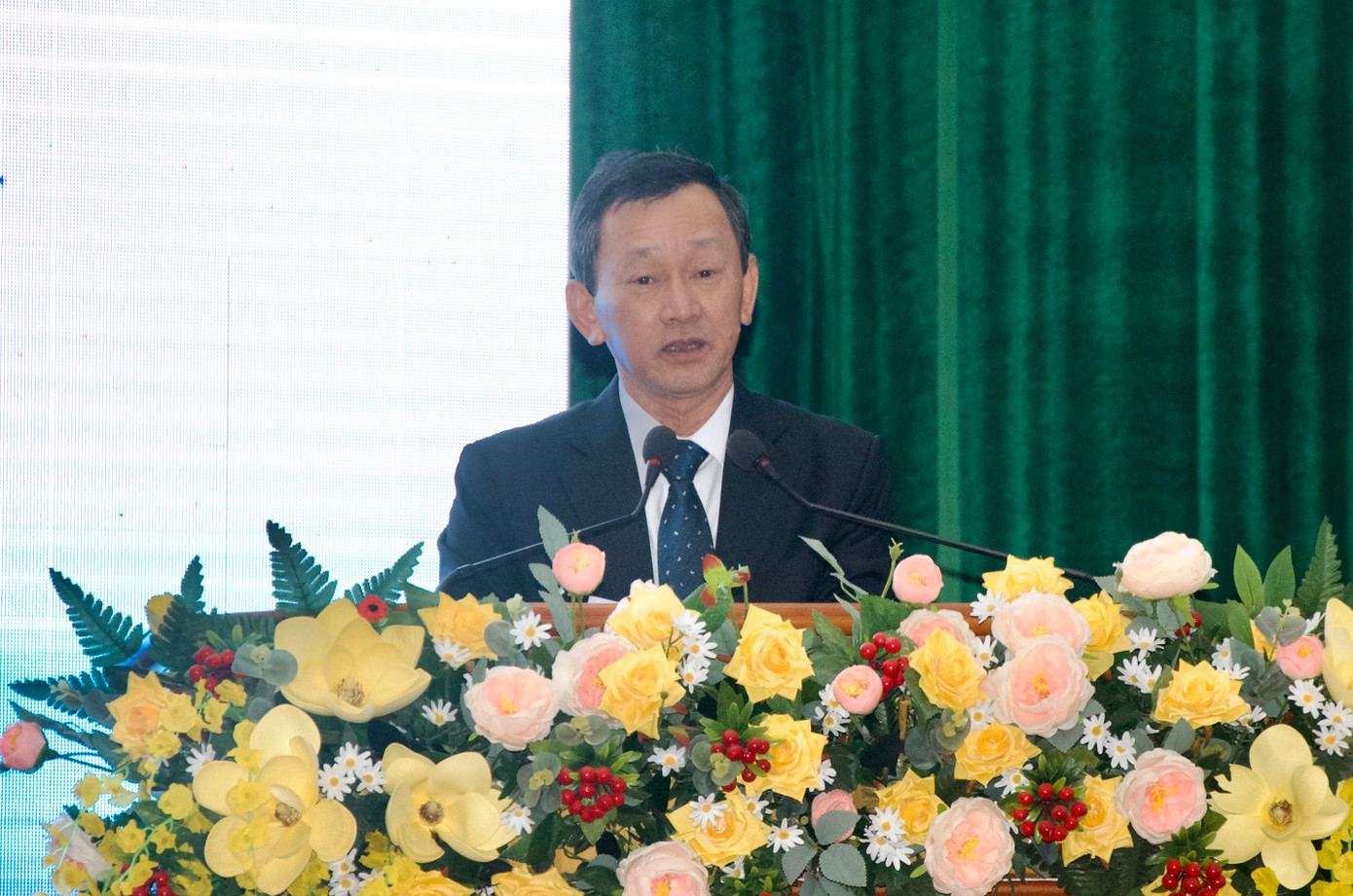 Bí Thư Tỉnh uỷ Kon Tum Dương Văn Trang phát biểu tại buổi lễ