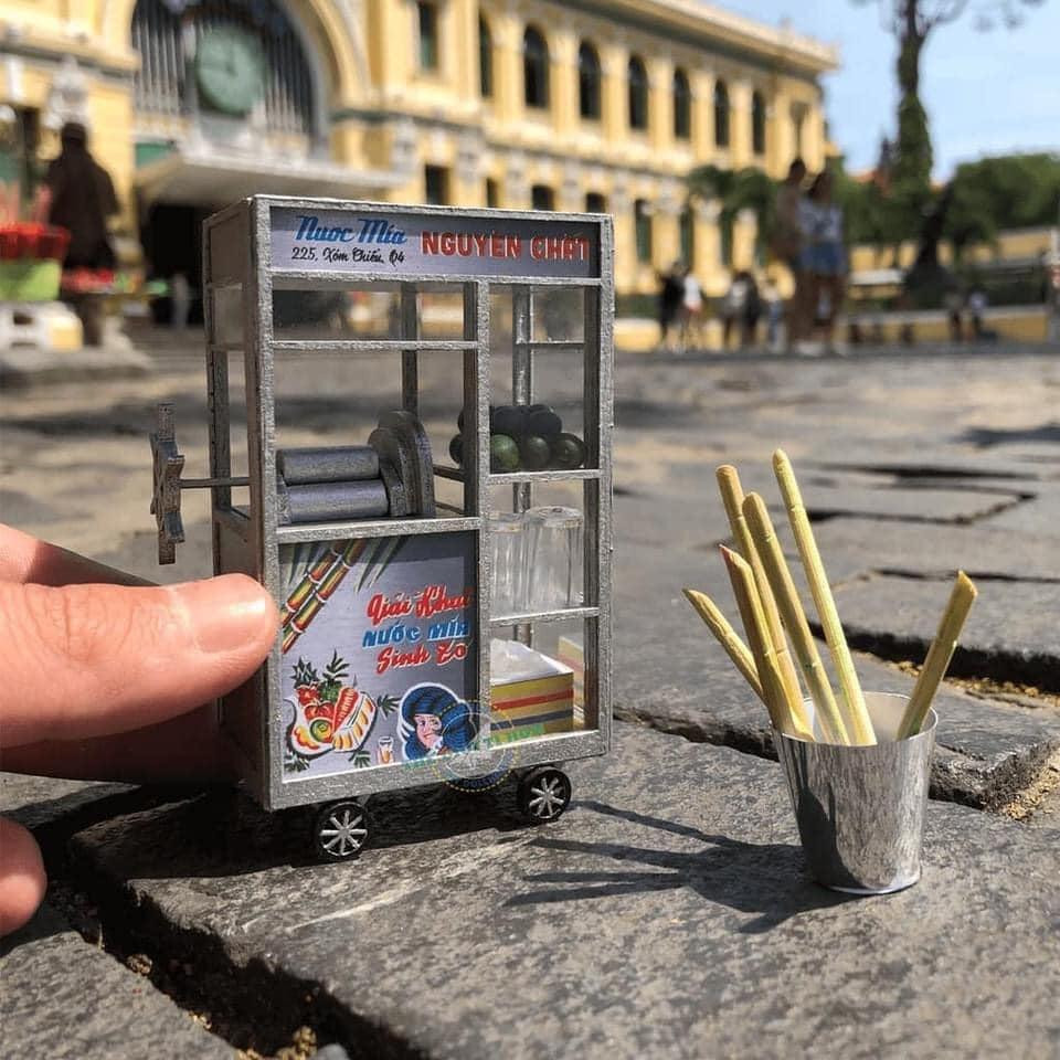 Xe nước mía giải khát.