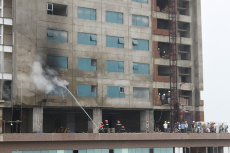 Cháy ở tòa nhà cao nhất Nghệ An