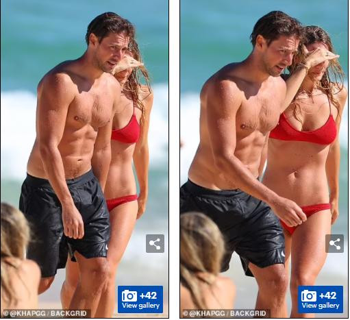 Cô đi biển cùng một số đồng nghiệp và luôn thể hiện thần thái vui tươi trong kỳ nghỉ đầu năm mới.