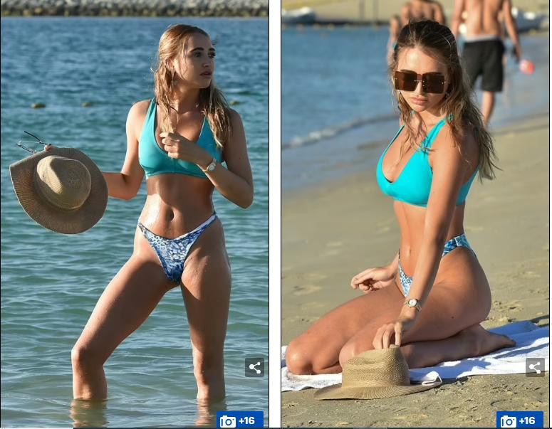 Người đẹp sinh năm 1994 dù được thấy đi biển lẻ bóng nhưng với thần thái rất tươi vui, rạng ngời.