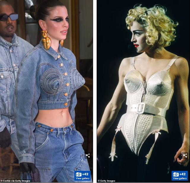 Trang phục của người đẹp 9x lấy cảm hứng từ thiết kế của Madonna một thời.