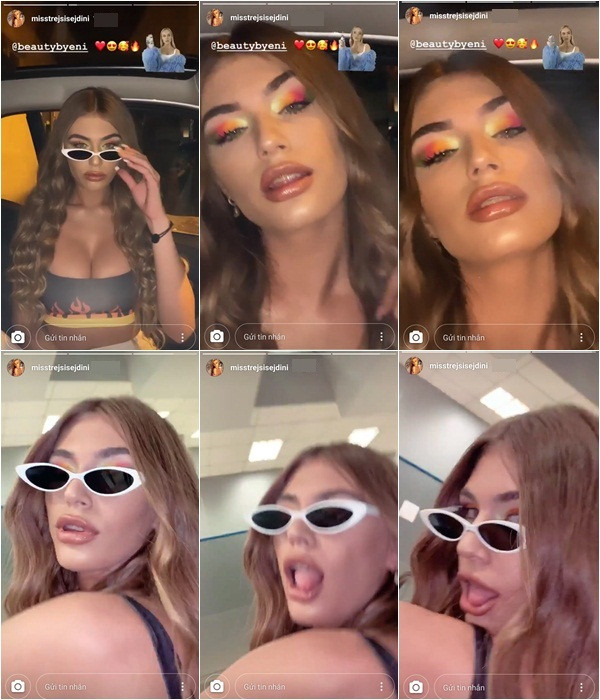 Hoa hậu Albania liên tục công khai ảnh hút thuốc lá, 'khoe thân' gây sốc ảnh 2