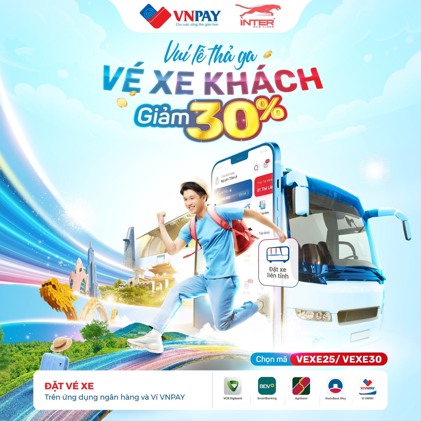 Interbuslines giảm giá vé xe thông qua hình thức thanh toán chuyển đổi số. Interbuslines giảm giá vé xe thông qua hình thức thanh toán chuyển đổi số.