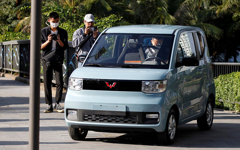 Wuling HongGuang MiniEV. Wuling HongGuang MiniEV.