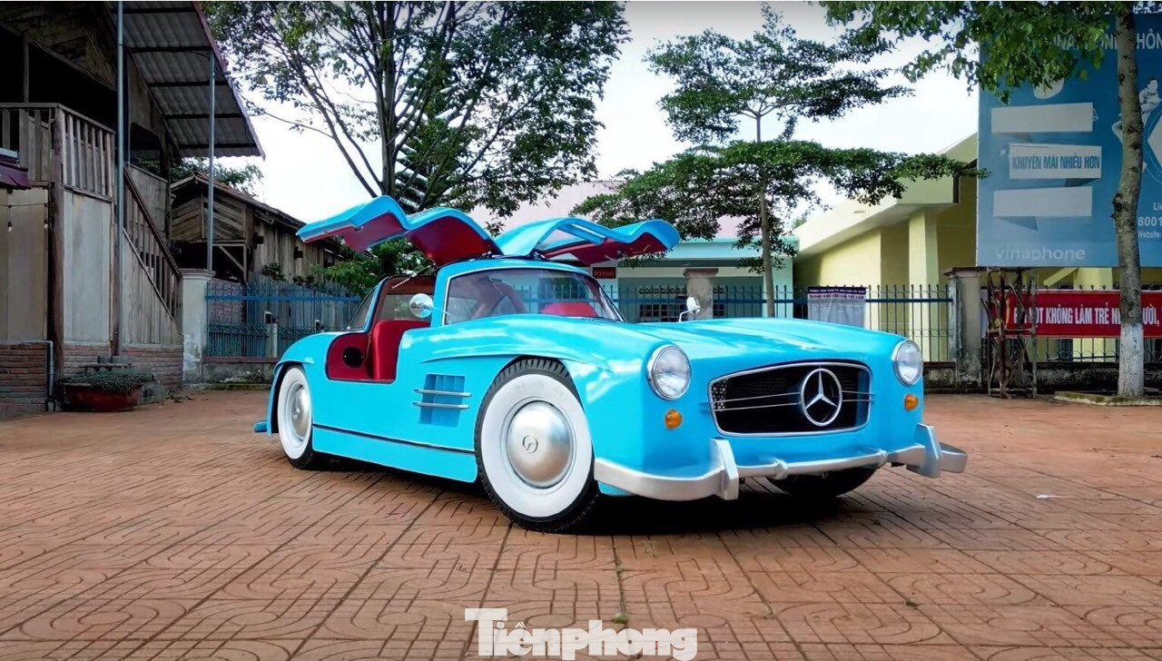 Mẫu xe tự chế sau khi hoàn thiện. Ảnh: Bazan TV. Mẫu xe tự chế sau khi hoàn thiện. Ảnh: Bazan TV.