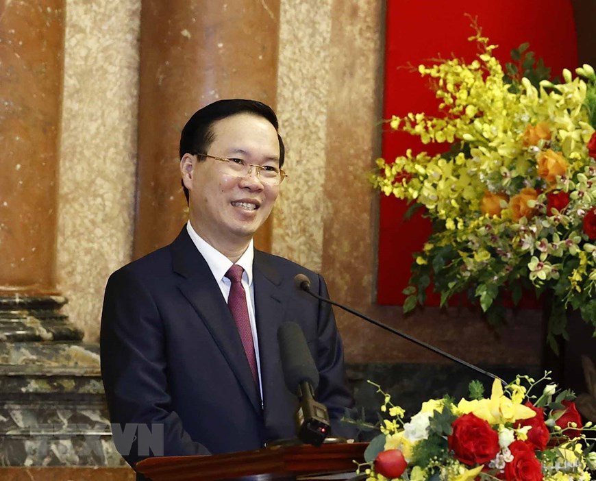 Chủ tịch nước Võ Văn Thưởng phát biểu. Ảnh: TTXVN Chủ tịch nước Võ Văn Thưởng phát biểu. Ảnh: TTXVN