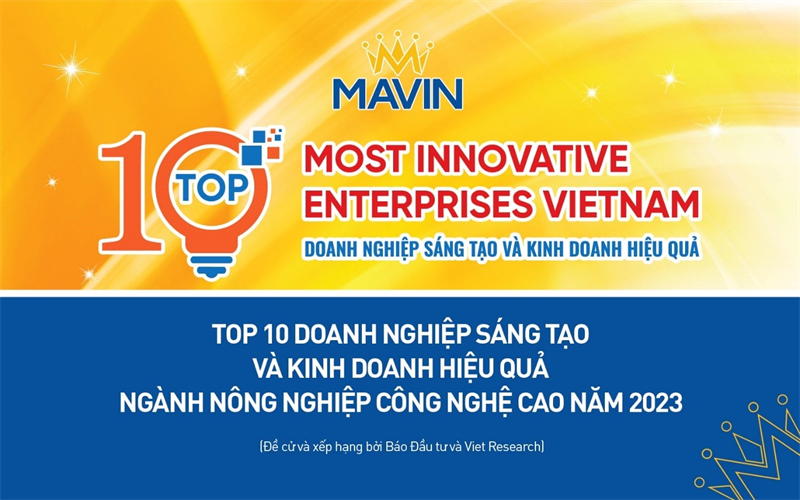 Mavin trong Top 10 Doanh nghiệp Sáng tạo và Kinh doanh hiệu quả năm 2023 Mavin trong Top 10 Doanh nghiệp Sáng tạo và Kinh doanh hiệu quả năm 2023