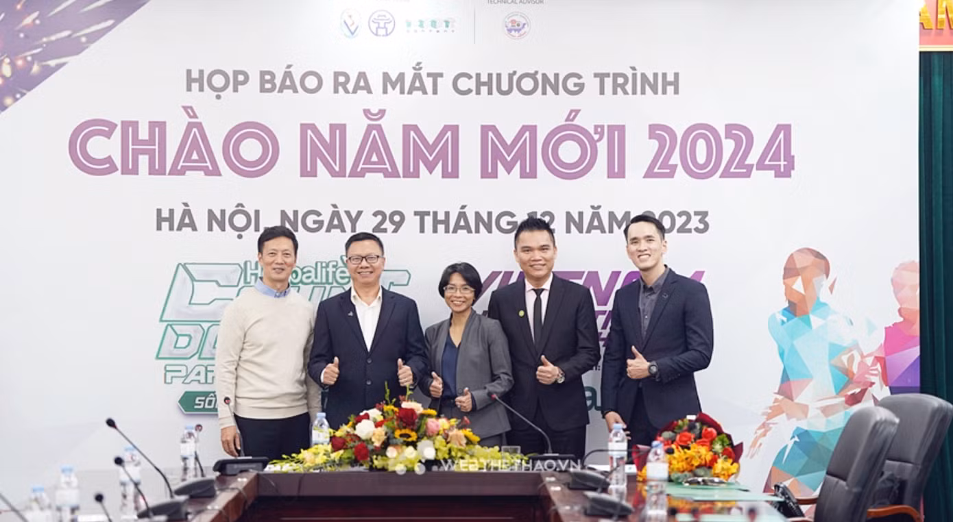 Họp báo công bố giải bán Marathon quốc tế 2024 chào năm mới tại Hà Nội (ảnh Chi Chi)