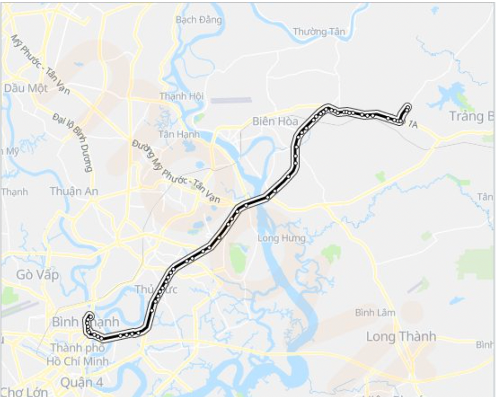 Lộ trình tuyến xe buýt số 60-4.