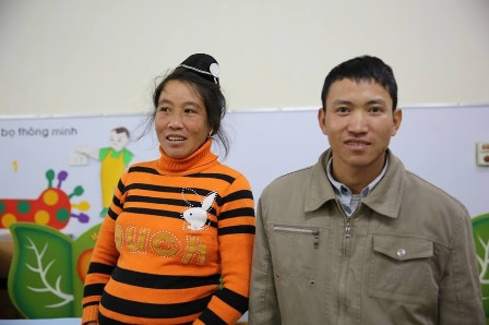 Vui vì được khám bệnh và nhận được sự quan tâm của các y bác sĩ