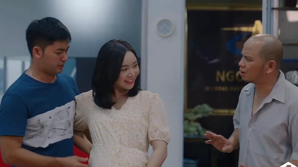 Sơn Ca (Quỳnh Kool) và Khải (Bảo Anh) kết hôn, sống hạnh phúc bên gia đình. Ảnh: CMH.