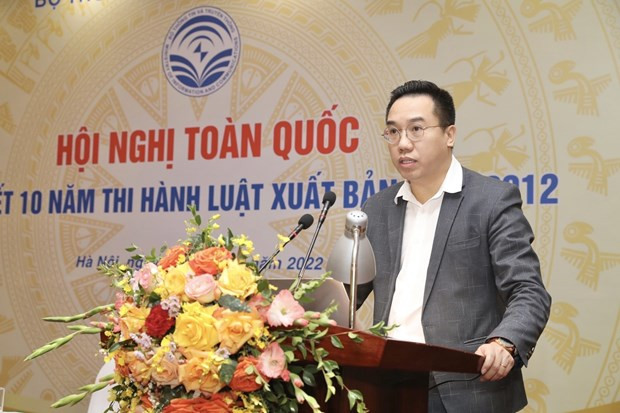 Cục trưởng Cục Xuất bản, In và Phát hành Nguyễn Nguyên thừa nhận Luật Xuất bản tồn tại hạn chế, bất cập, phát sinh nhiều vấn đề mới trong thực tiễn. Ảnh: MINH QUYẾT.