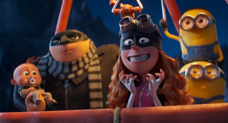 Sự trở lại của gia đình Gru và quân đoàn Minions càn quét phòng vé toàn cầu. Ảnh: Illumination/Universal. Sự trở lại của gia đình Gru và quân đoàn Minions càn quét phòng vé toàn cầu. Ảnh: Illumination/Universal.