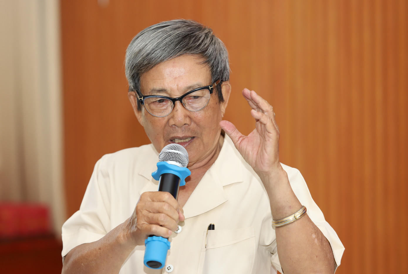 Ông Nguyễn Thanh Bình trao đổi tại hội nghị.