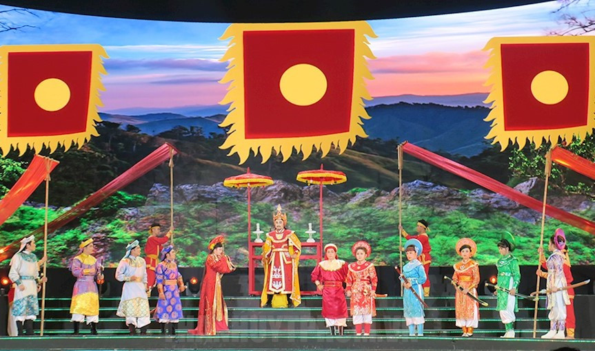 Nhạc cảnh "Tây Sơn bước chân hào kiệt". Ảnh: Thành ủy TPHCM